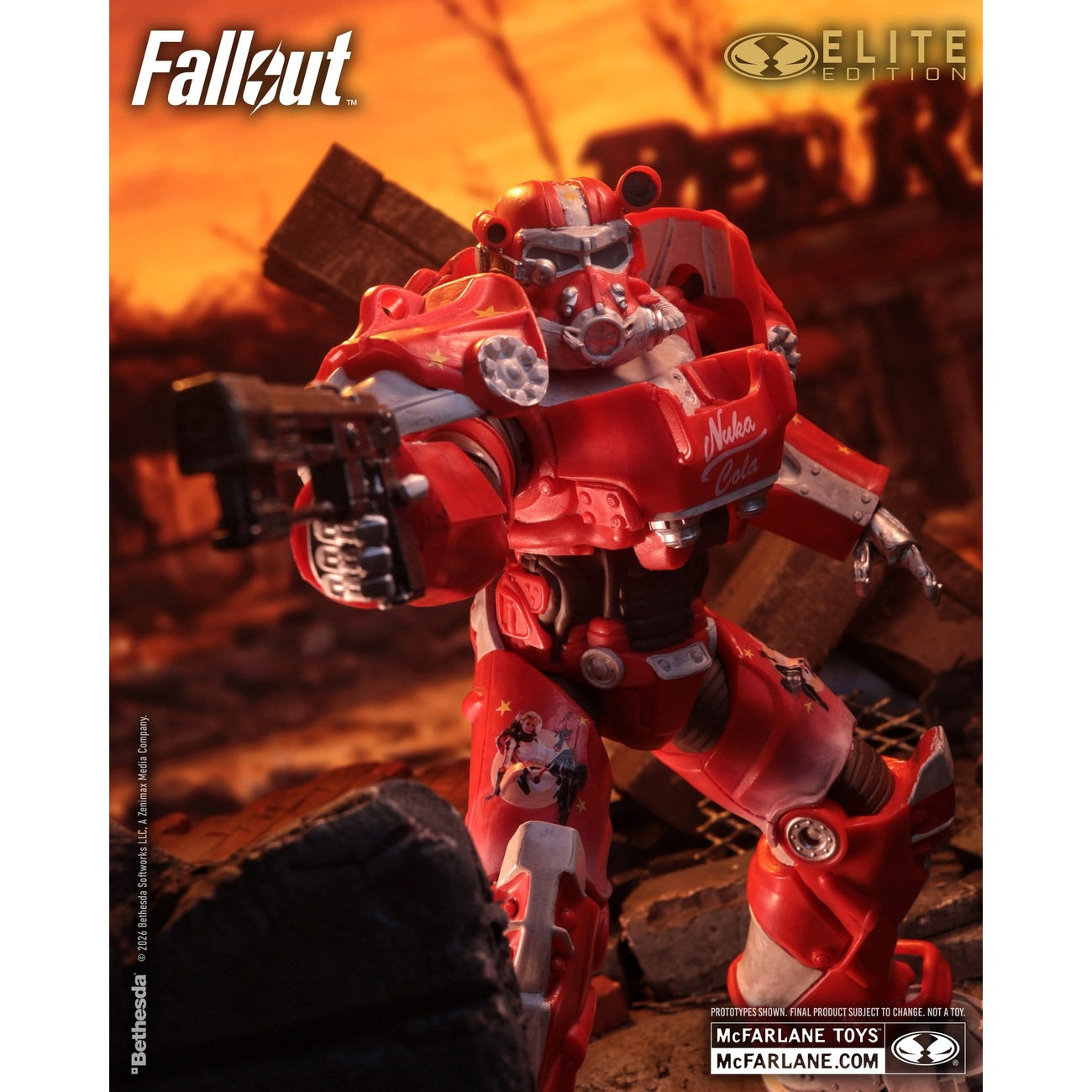Image produit Fallout McFarlane Elite Edition Figurine d’action Fallout 76 Nuka Cola T-60 (Gold Label) 19 cm