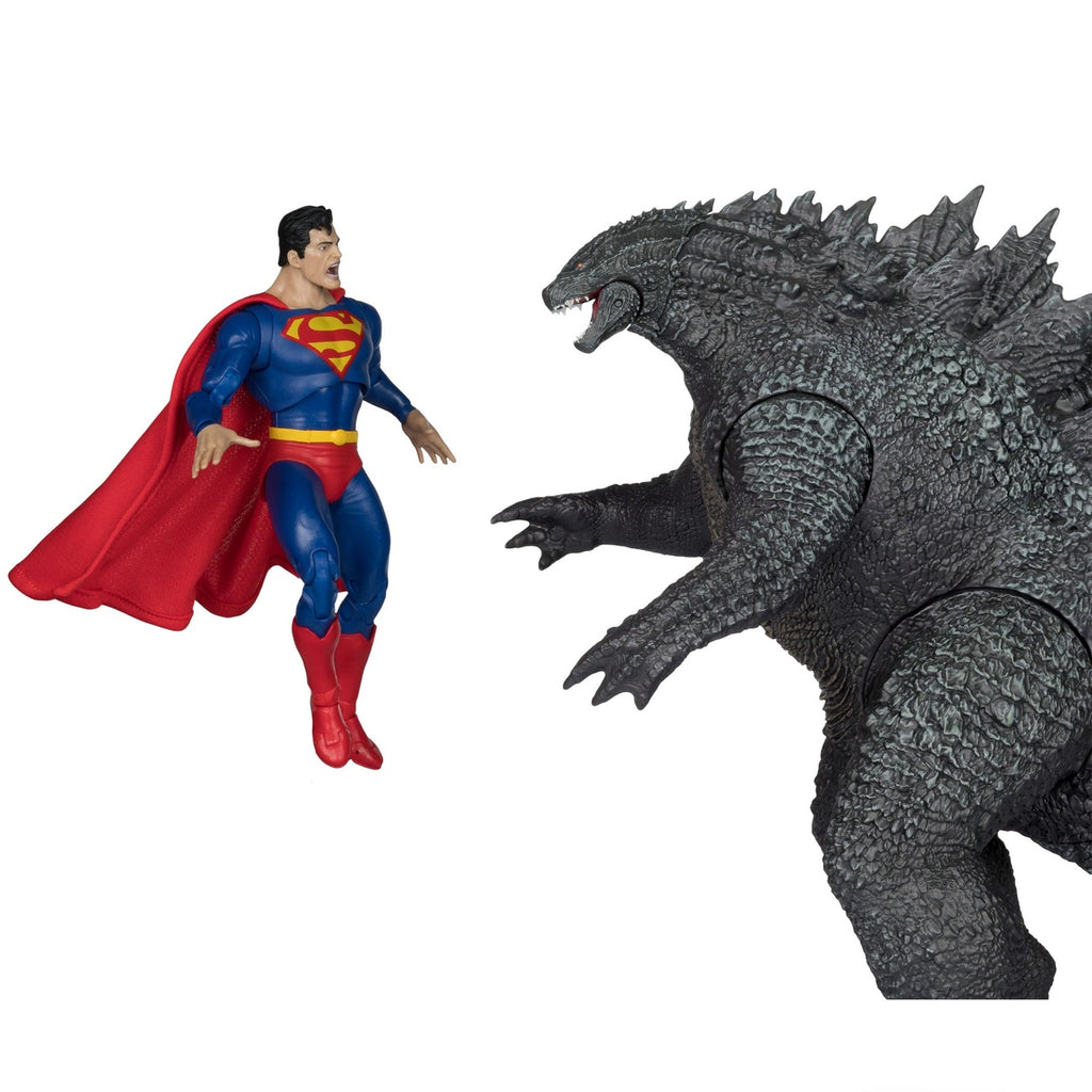 Image produit DC Justice League Monsterverse DC Multiverse lot de 2 figurines d’action Superman vs Godzilla 30 cm