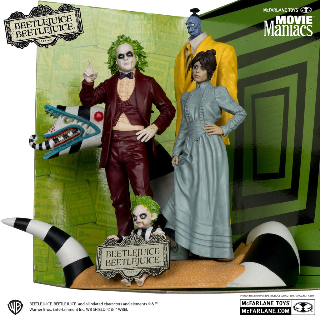 Image produit Beetlejuice Beetlejuice Movie Maniacs statues PVC set de 4 15 cm