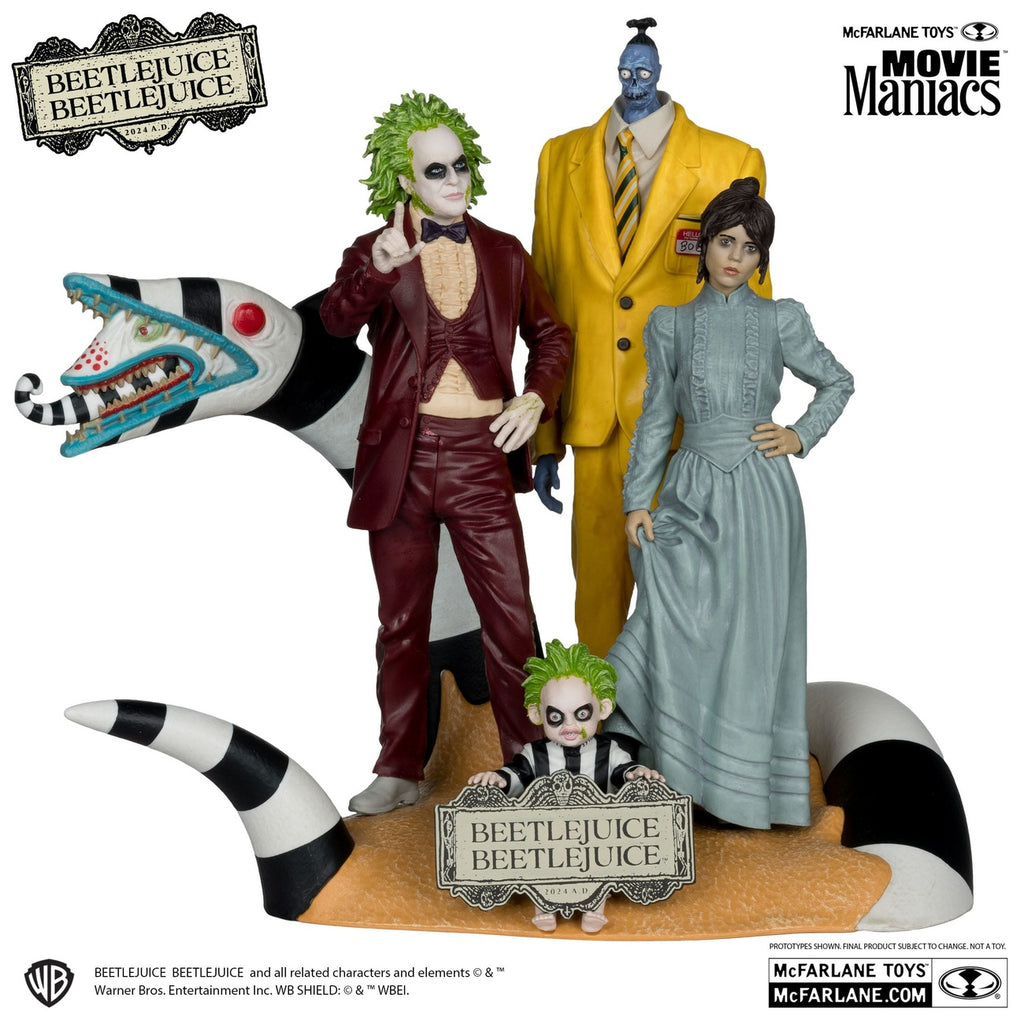 Image produit Beetlejuice Beetlejuice Movie Maniacs statues PVC set de 4 15 cm