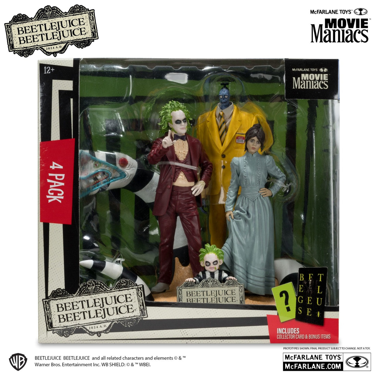 Image produit Beetlejuice Beetlejuice Movie Maniacs statues PVC set de 4 15 cm