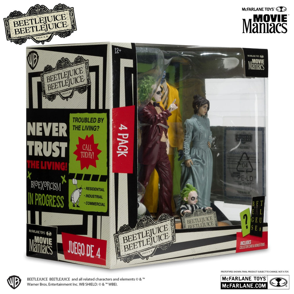 Image produit Beetlejuice Beetlejuice Movie Maniacs statues PVC set de 4 15 cm