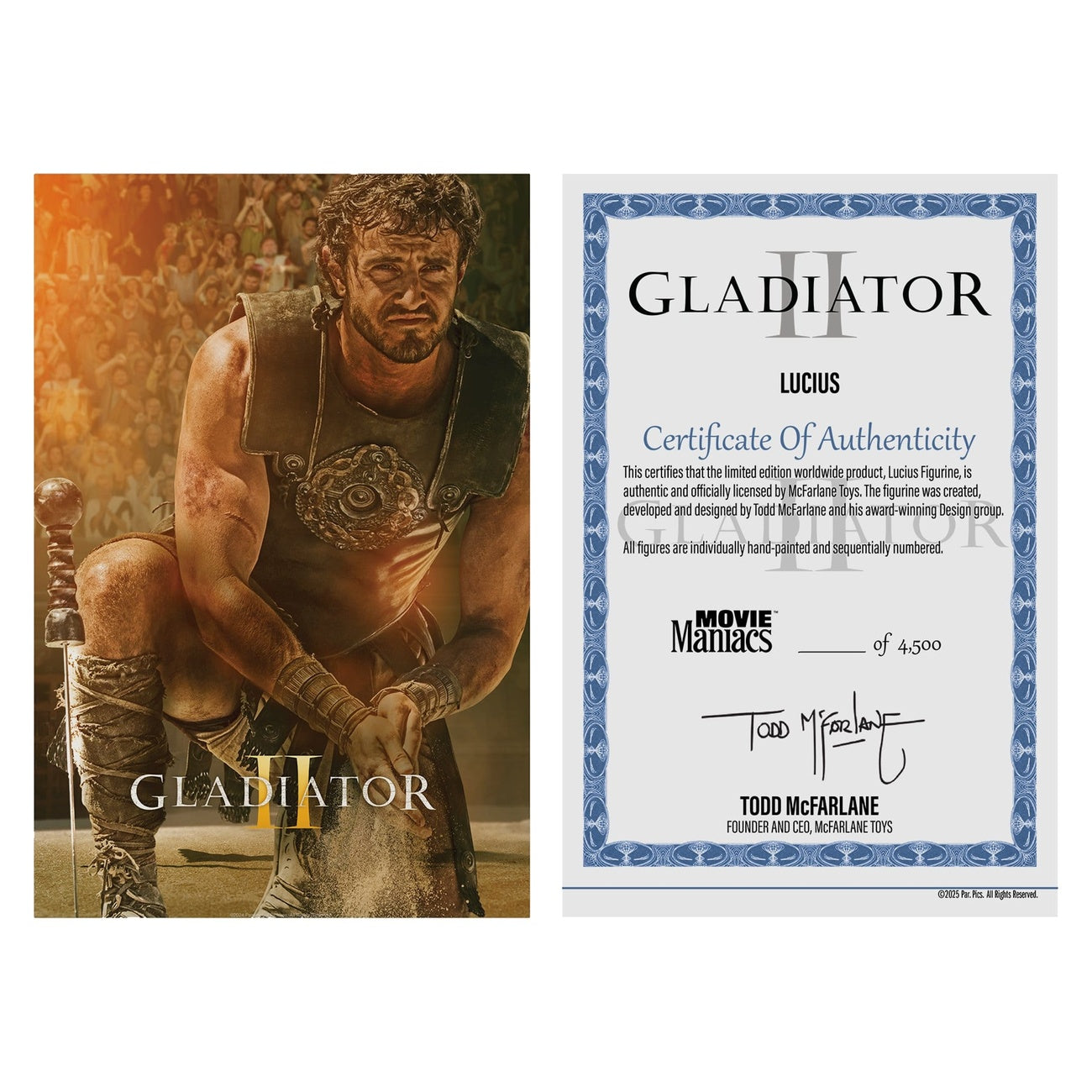 Image produit Gladiator II Movie Maniacs figurine articulée Lucius 16 cm