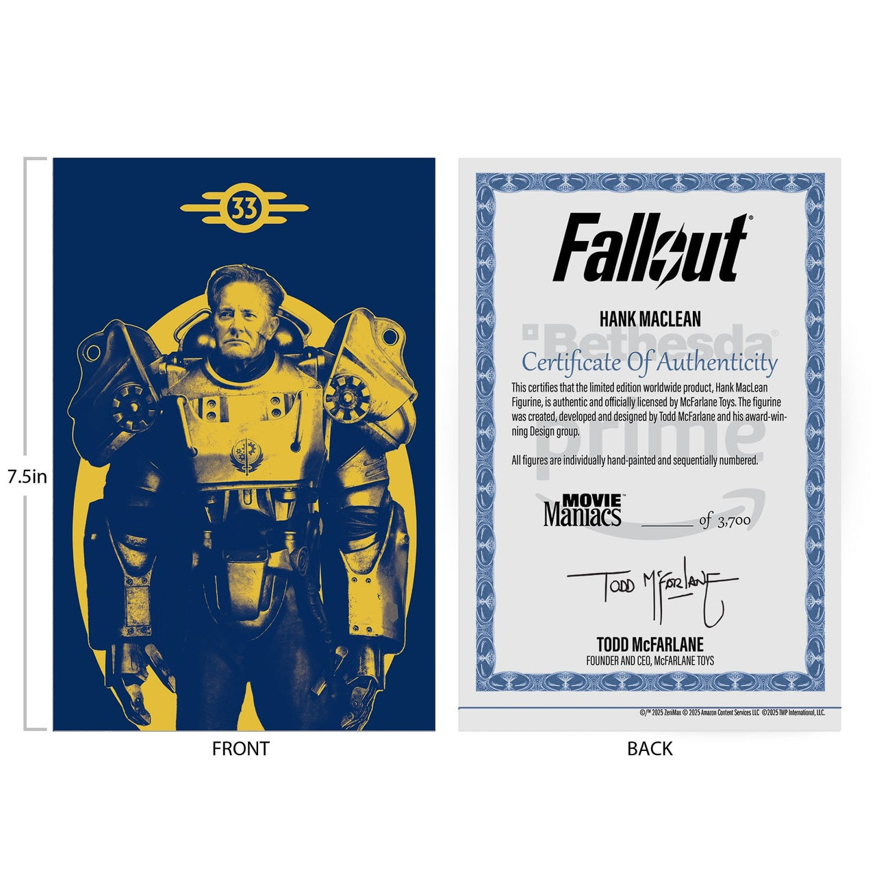 Product image Fallout Movie Maniacs Action Figure Hank Maclean (Season 2) (Red Platinum Edition) 17 cm