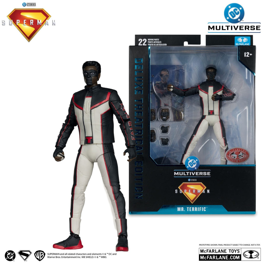 Image produit Superman (2025) DC Multiverse Deluxe Theatrical Edition figurine articulée Mr Terrific (Red Platinum Edition) 18 cm