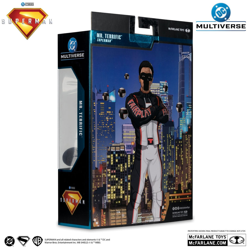 Image produit Superman (2025) DC Multiverse Deluxe Theatrical Edition figurine articulée Mr Terrific (Red Platinum Edition) 18 cm