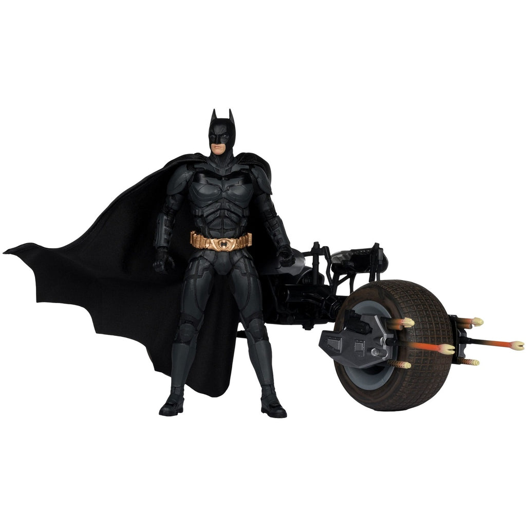 Image produit The Dark Knight DC Multiverse figurine articulée avec véhicule Batman & The Batpod 18 cm
