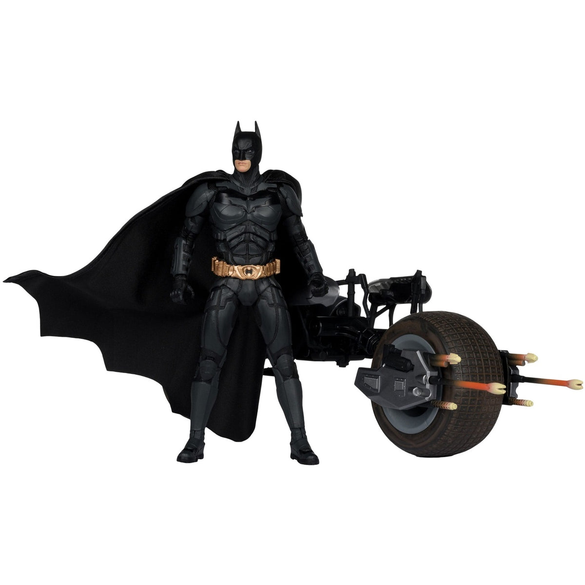 Image produit The Dark Knight DC Multiverse figurine articulée avec véhicule Batman & The Batpod 18 cm