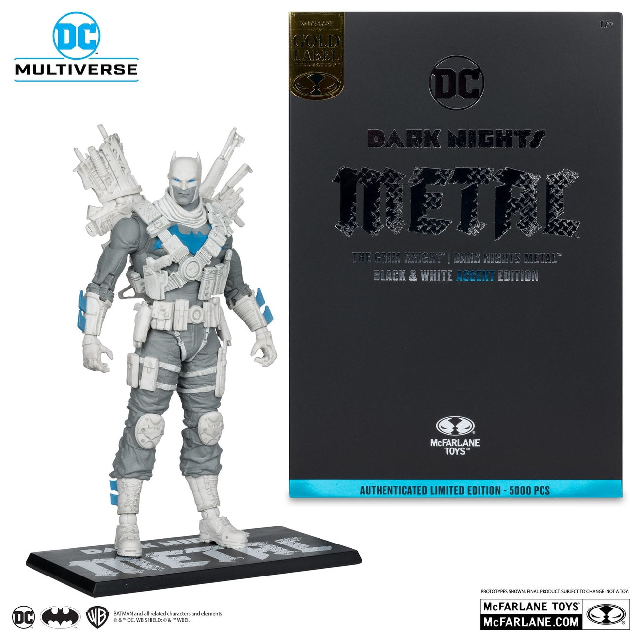 Product image DC Multiverse Action Figure The Grim Knight (Dark Nights: Metal) (Black & White Accent Edition) (Gold Label) 18 cm