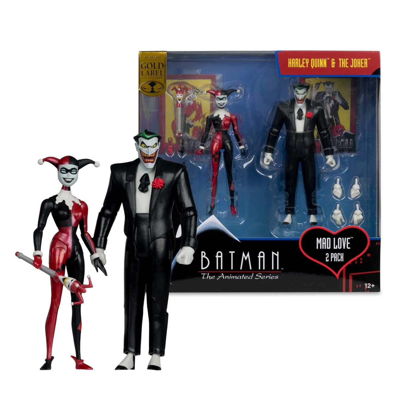 Image produit Batman : La Série Animée Figurines DC Direct Harley Quinn & Le Joker (Mad Love) (Gold Label) 18 cm