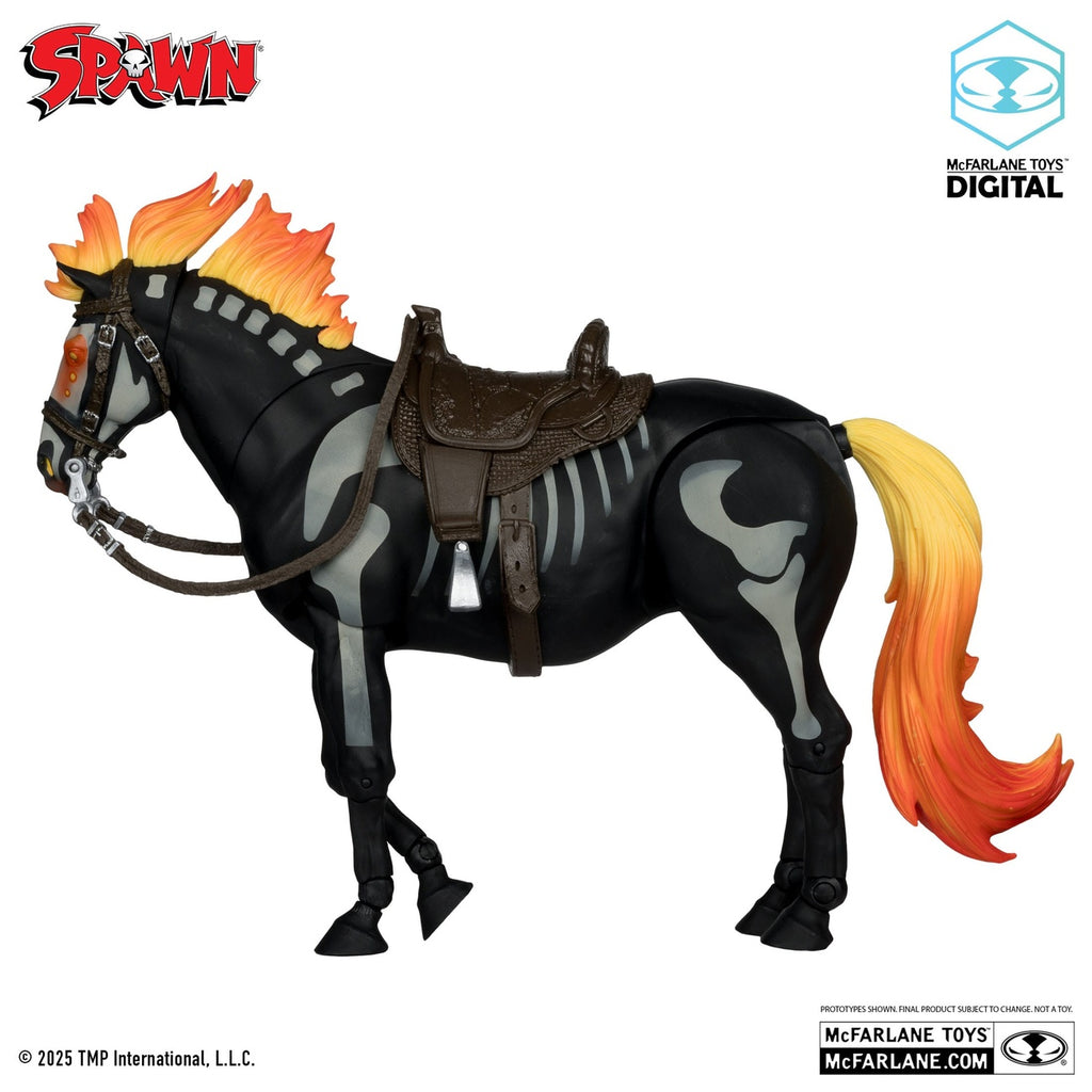 Image produit Figurine articulée Spawn Bloodaxe avec cheval (Spawn: The Dark Ages) (McFarlane Toys 30th Anniversary) (Gold Label) 18 cm