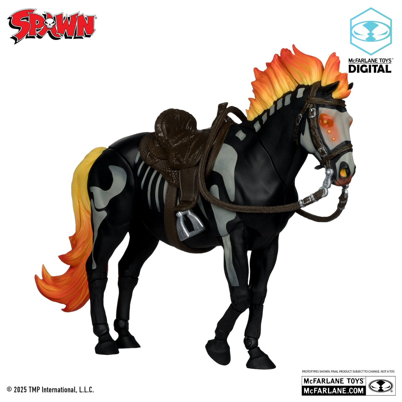 Image produit Figurine articulée Spawn Bloodaxe avec cheval (Spawn: The Dark Ages) (McFarlane Toys 30th Anniversary) (Gold Label) 18 cm