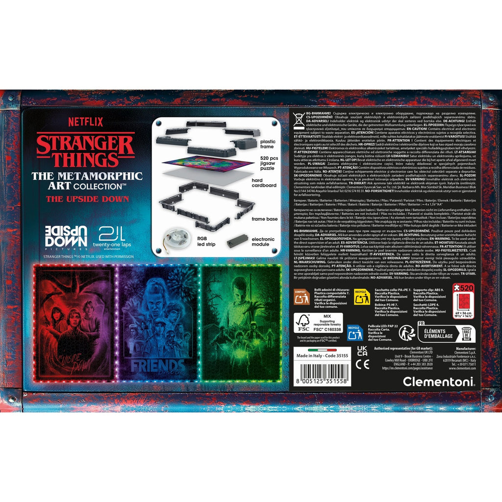 Product image Stranger Things Metamorphic Art Collection Puzzle with Glow Effect The Upside (520 pieces)