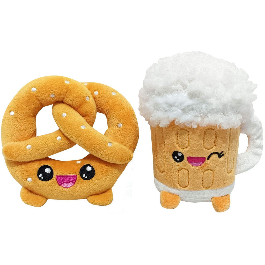 Image produit Yummis Together peluches lot de 2 Bretzel & Bière dans sac Take Away 21 cm