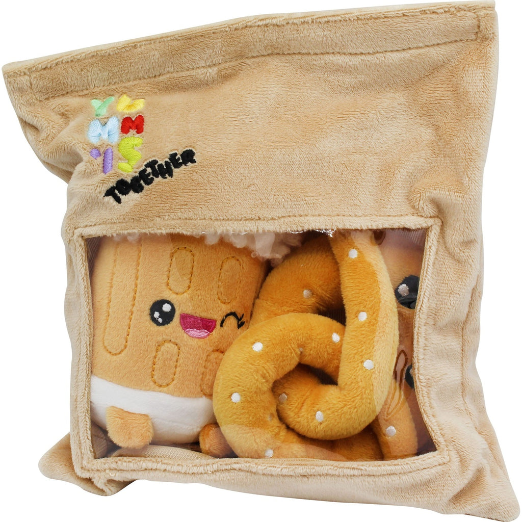 Image produit Yummis Together peluches lot de 2 Bretzel & Bière dans sac Take Away 21 cm