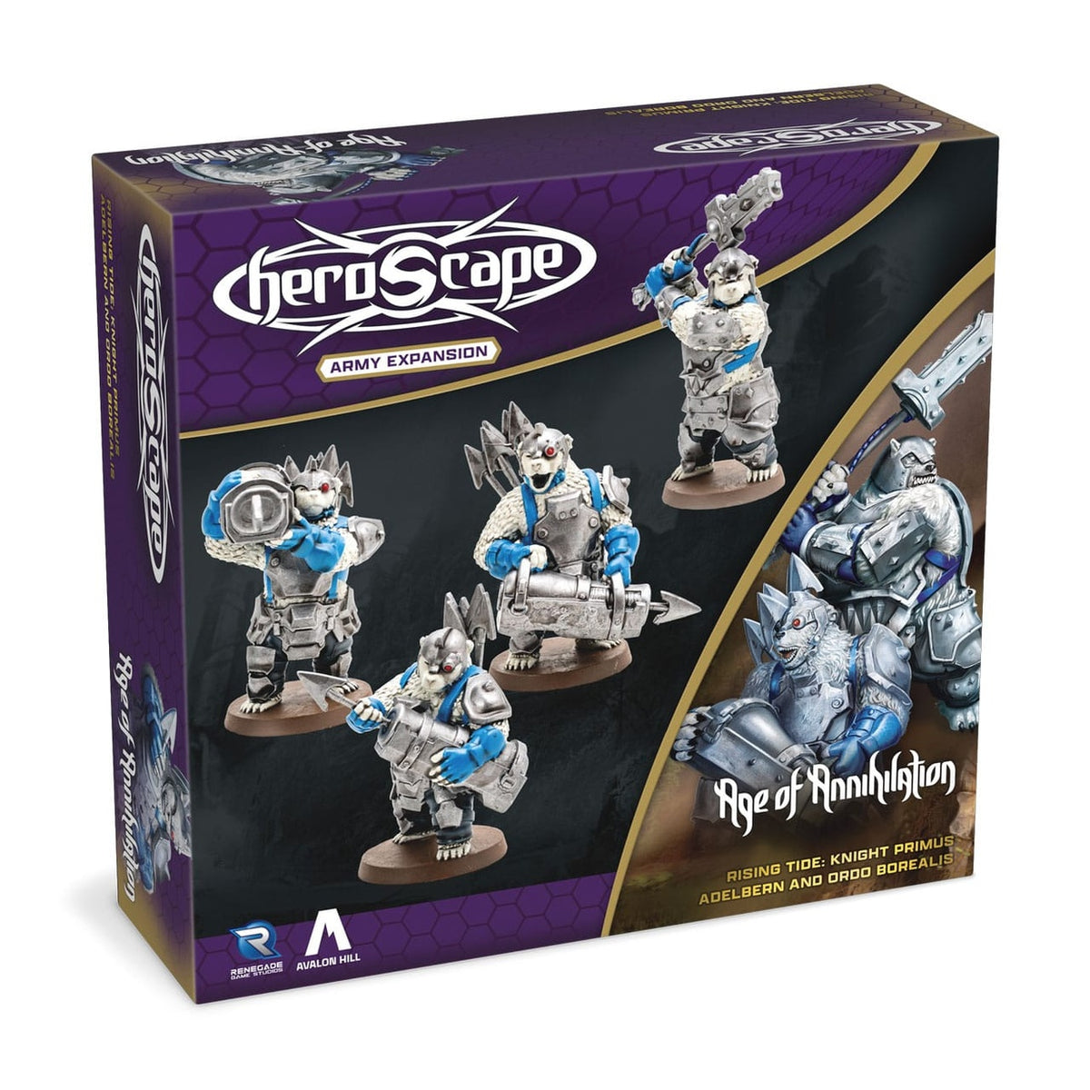 Image produit Heroscape Extension Rising Tide – Knight Primus Adelbern & Ordo Borealis Army *Version anglaise*