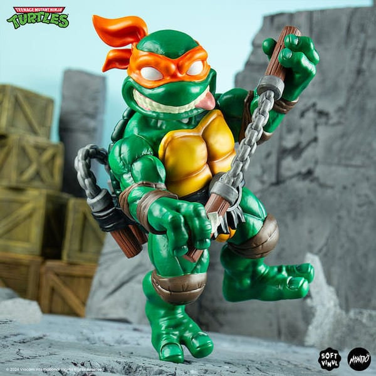 Image produit Teenage Mutant Ninja Turtles figurine en vinyle souple Michelangelo 20 cm