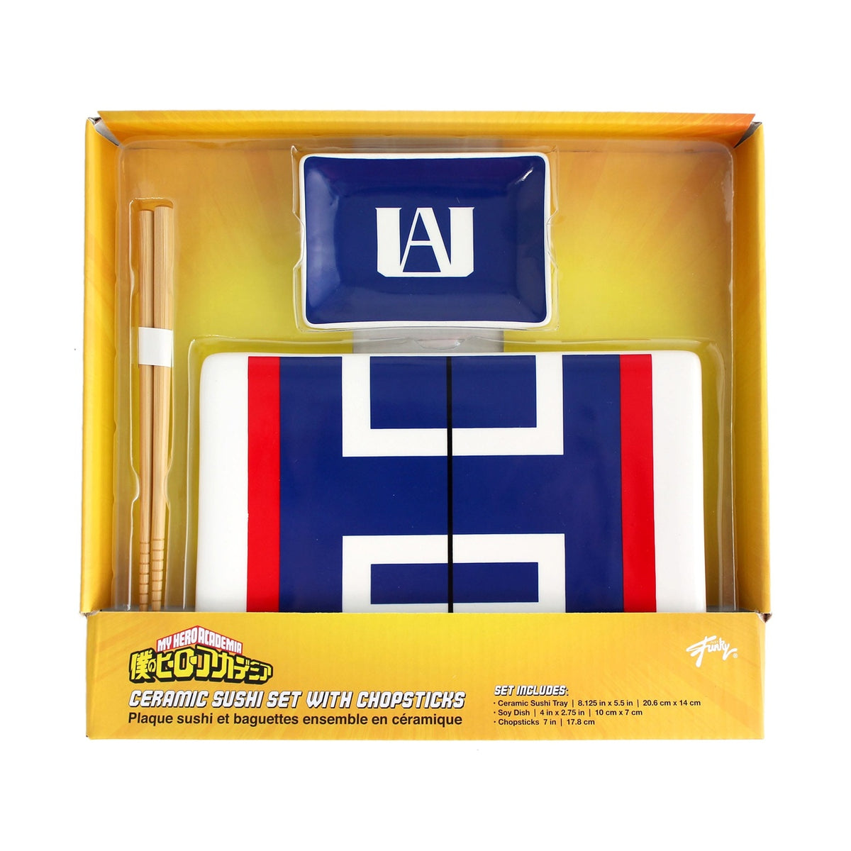 Product image My Hero Academia Ceramic Sushi Set with Chopsticks UA