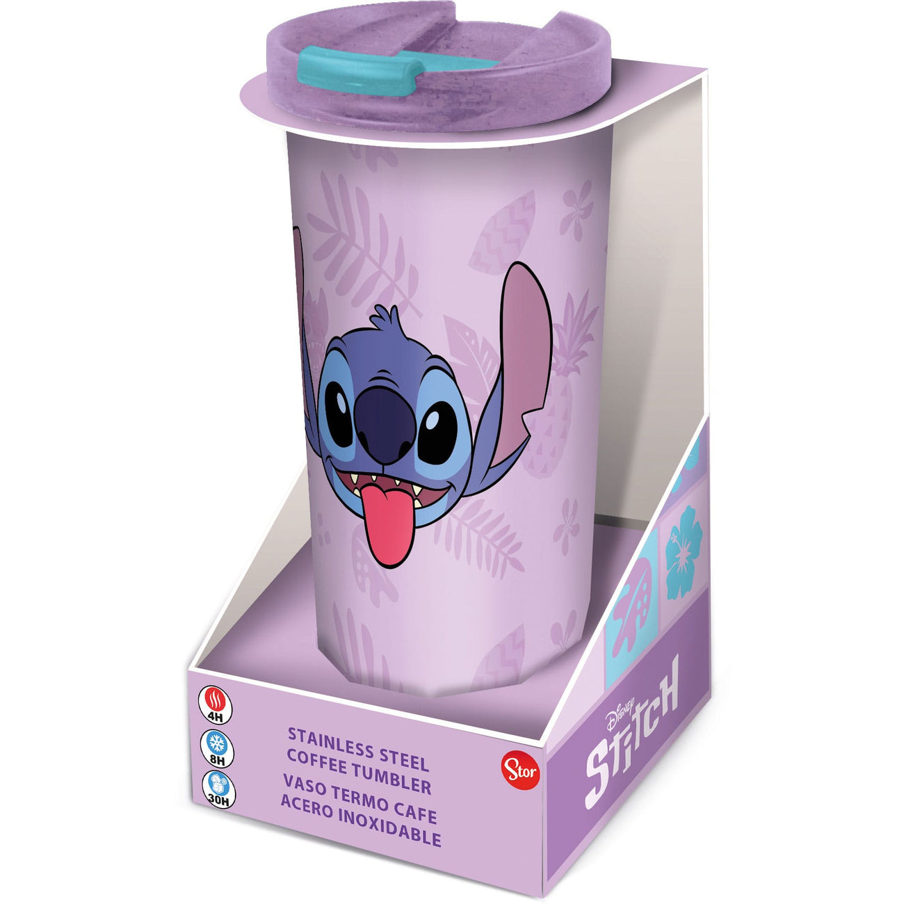 Image produit Lilo & Stitch Mug de voyage en acier inoxydable Stitch Palms