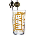Image produit Tumbler en verre Marvel avec pailles Logo & Avengers 485 ml