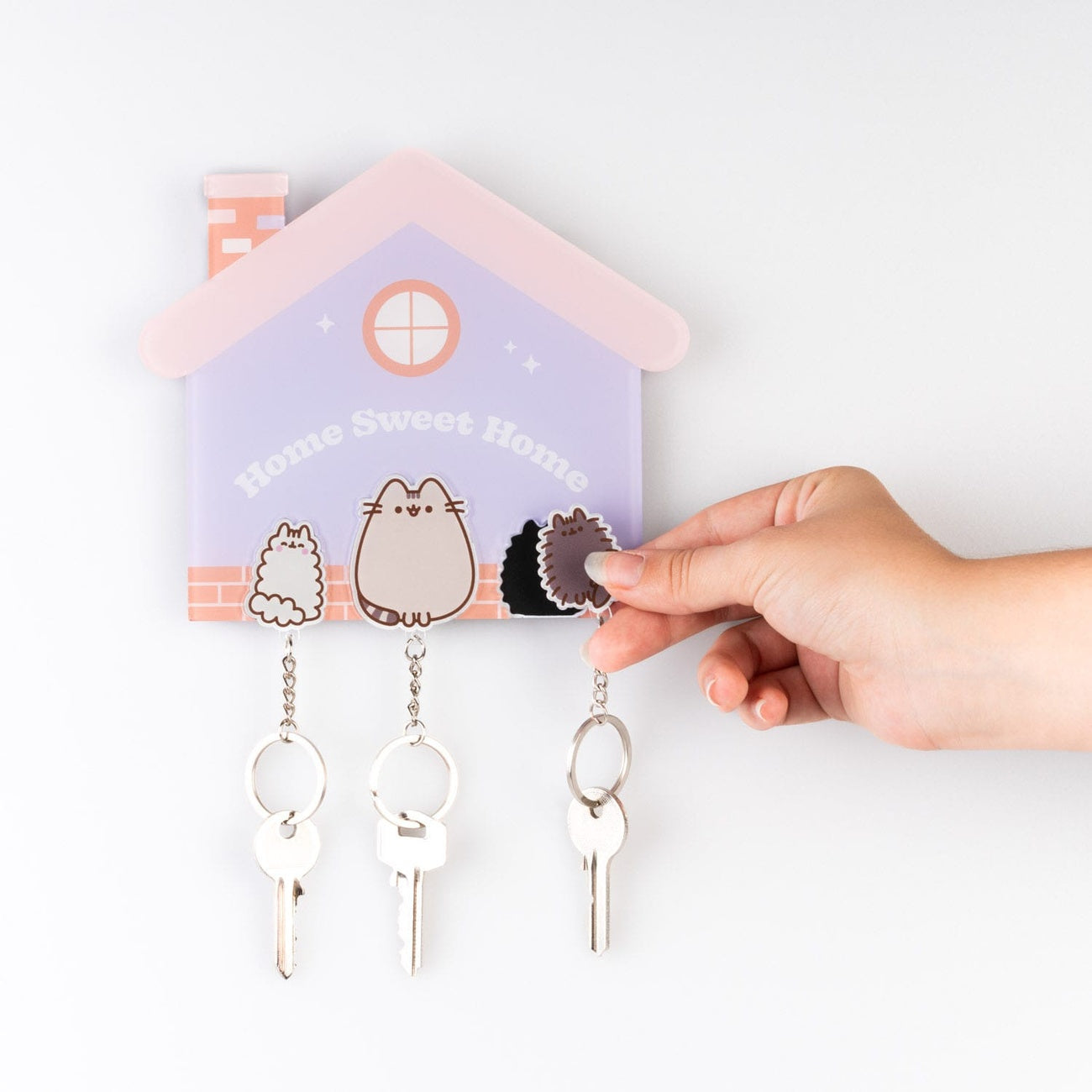 Image produit Porte-clés mural Pusheen avec 3 porte-clés