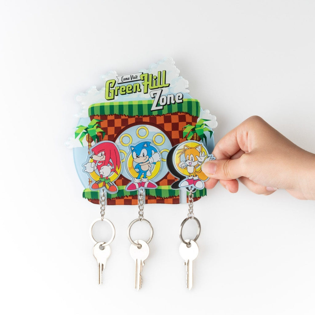 Image produit Sonic the Hedgehog porte-clés mural avec 3 porte-clés