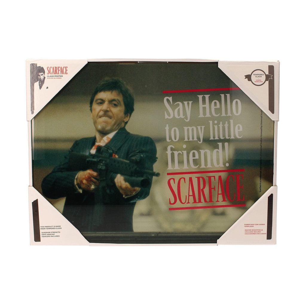 Image produit Scarface Poster en verre Say Hello 40 x 30 cm