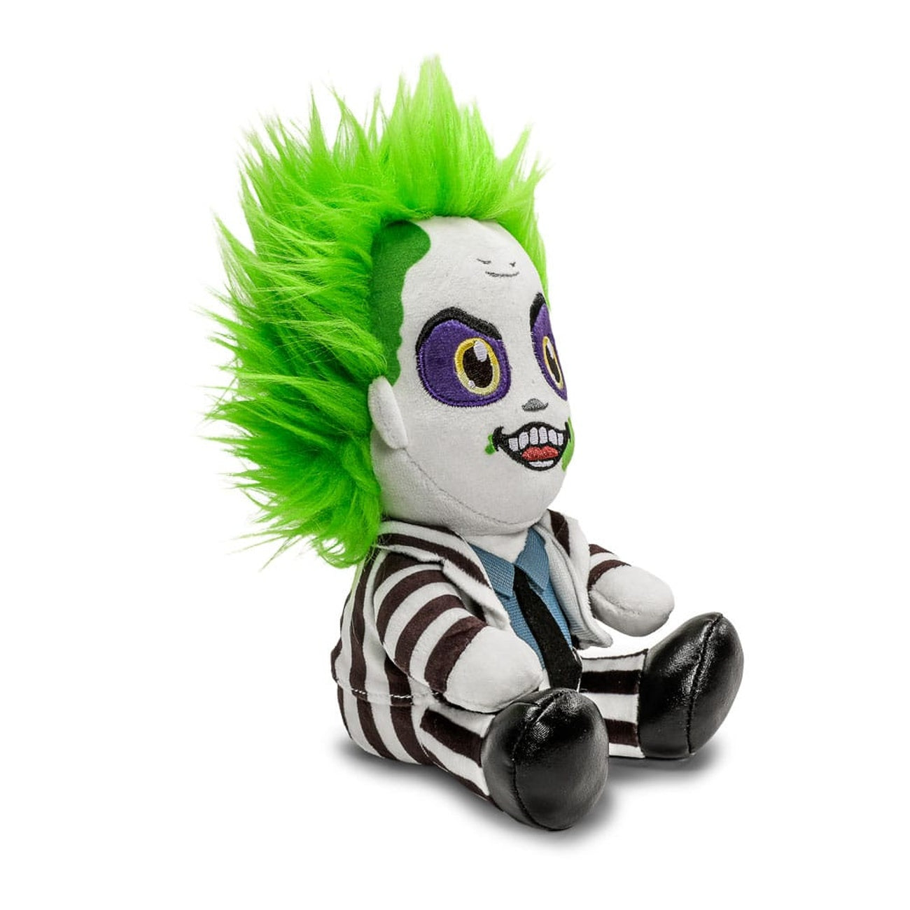 Image produit Peluche Beetlejuice Phunny Beetlejuice assis avec tenue rayée 18 cm