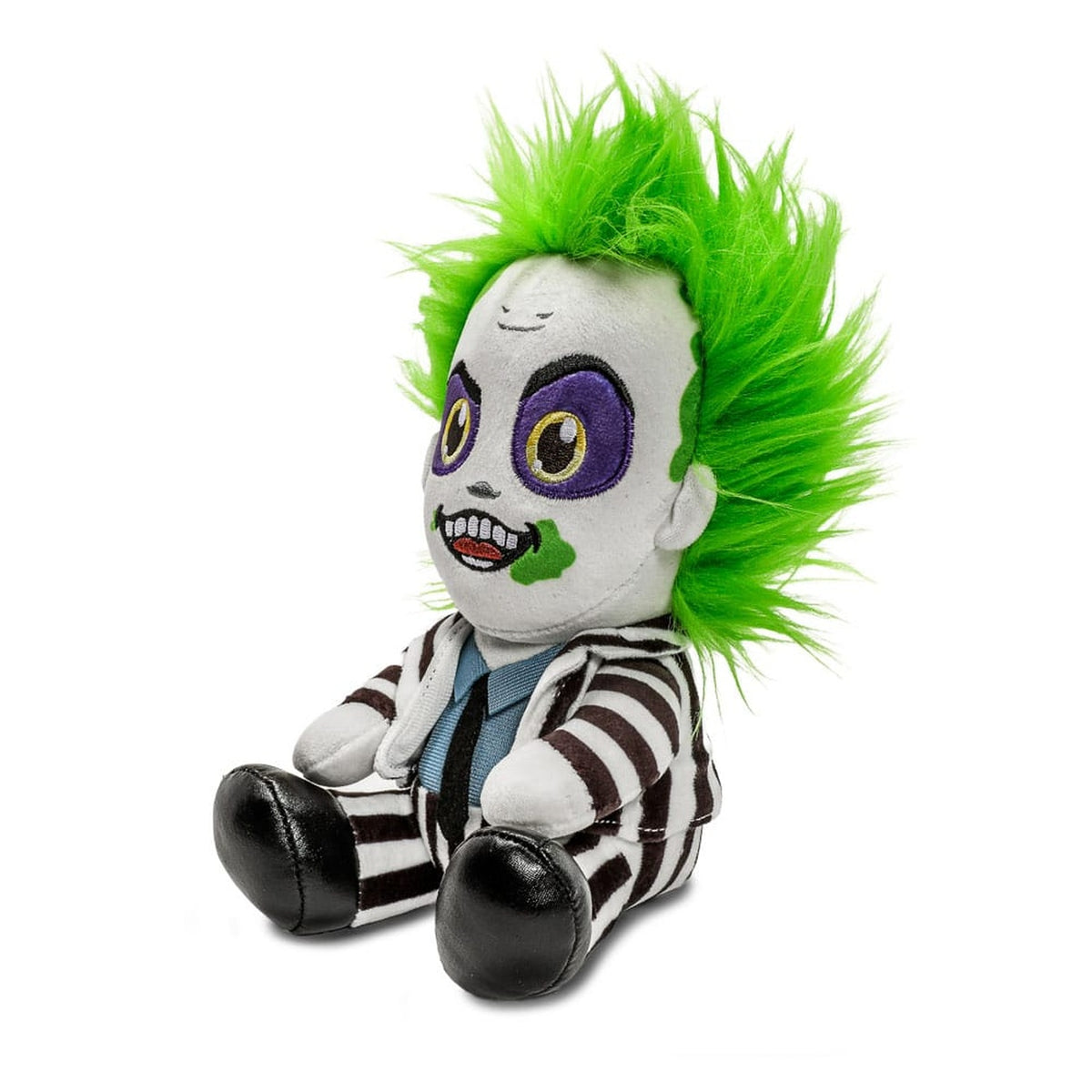 Image produit Peluche Beetlejuice Phunny Beetlejuice assis avec tenue rayée 18 cm