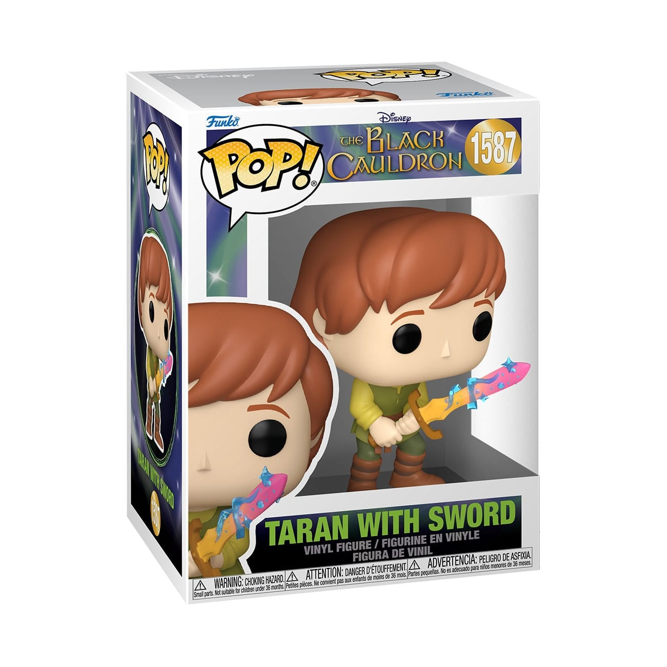 Image produit Taram et le Chaudron Magique POP! Disney figurine en vinyle Taran avec épée 9 cm