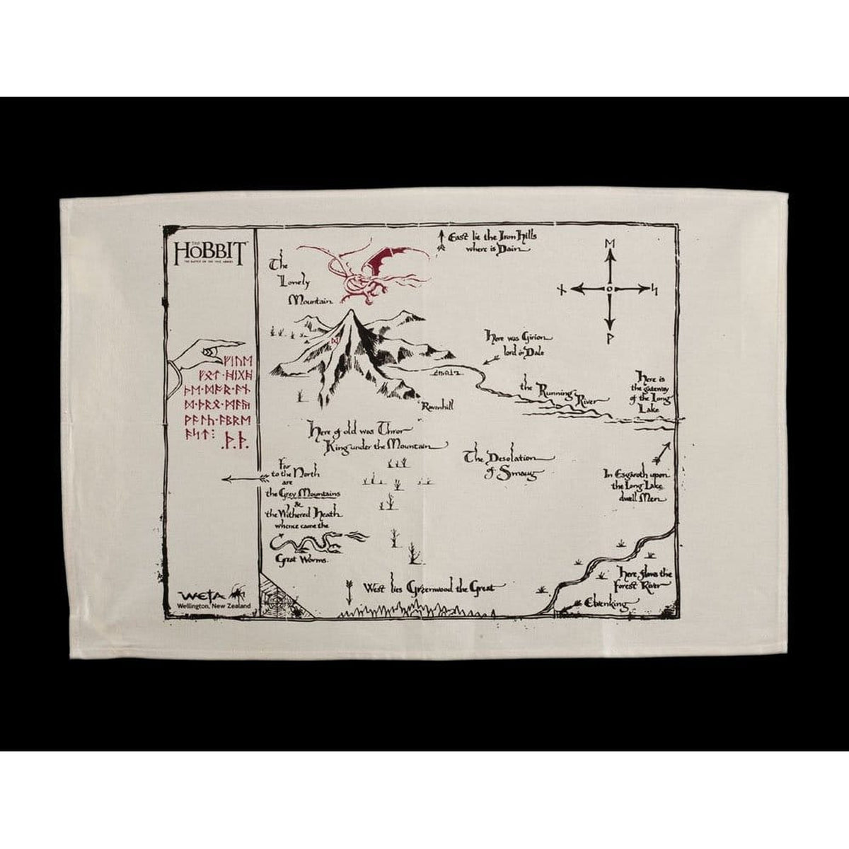 Image produit Le Hobbit Torchón Carte de Thorin 72 cm