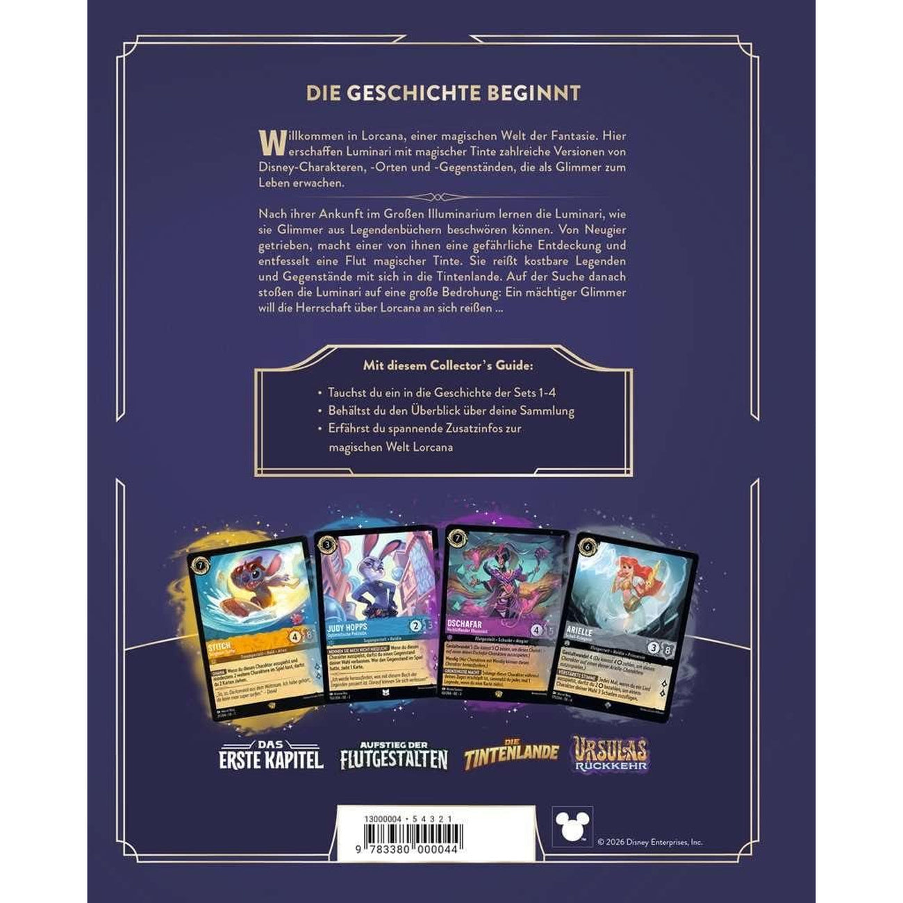 Image produit Disney Lorcana JCC Livre Guide du Collectionneur Officiel : Sets 1–4 *Version allemande*