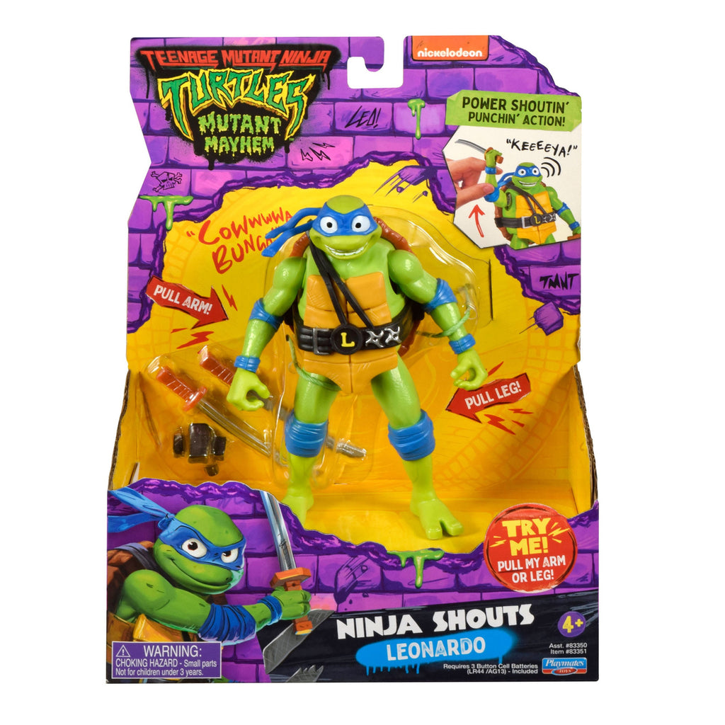 Image produit Teenage Mutant Ninja Turtles : Mutant Mayhem Ninja Shouts figurine articulée Leonardo 14 cm