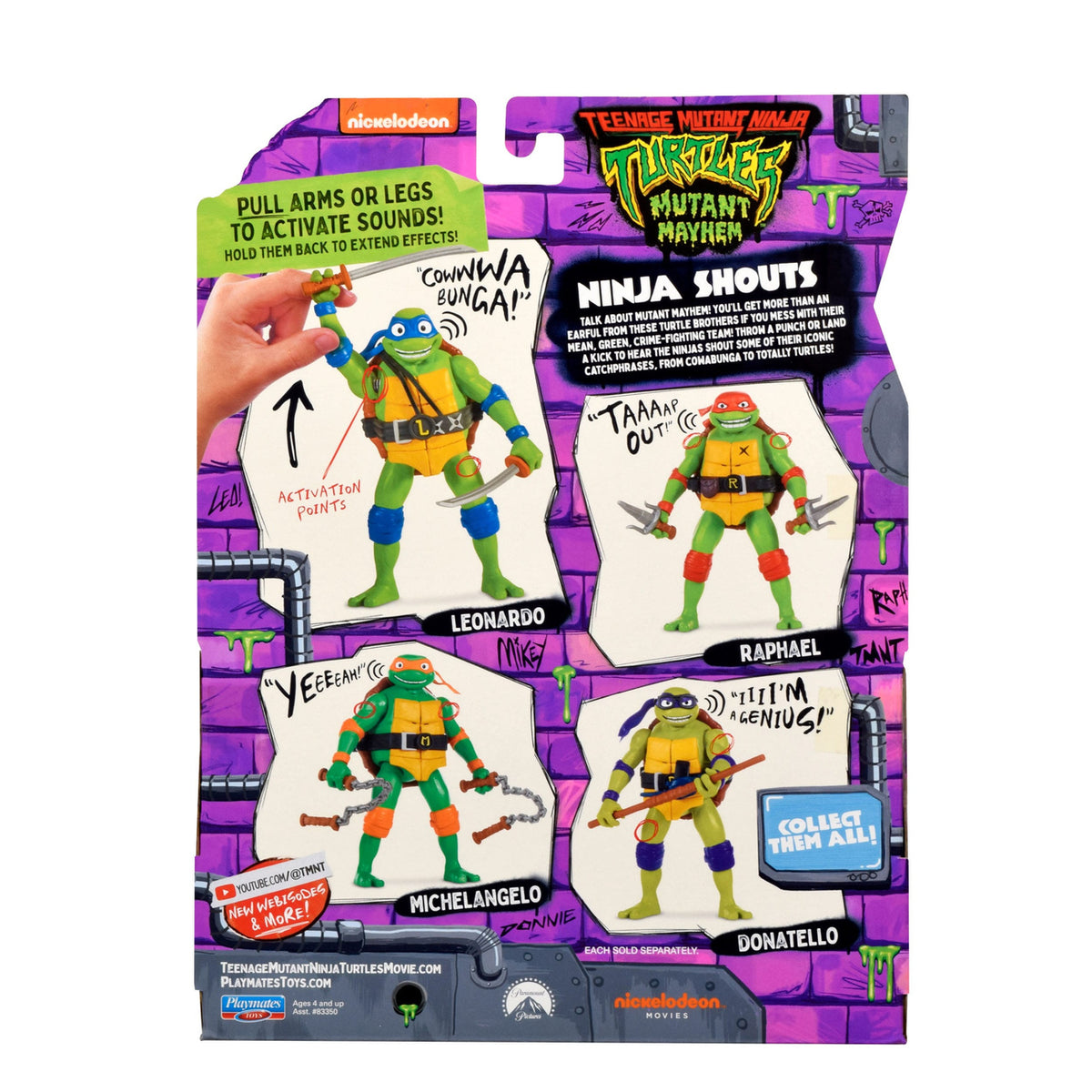 Image produit Teenage Mutant Ninja Turtles : Mutant Mayhem Ninja Shouts figurine articulée Leonardo 14 cm