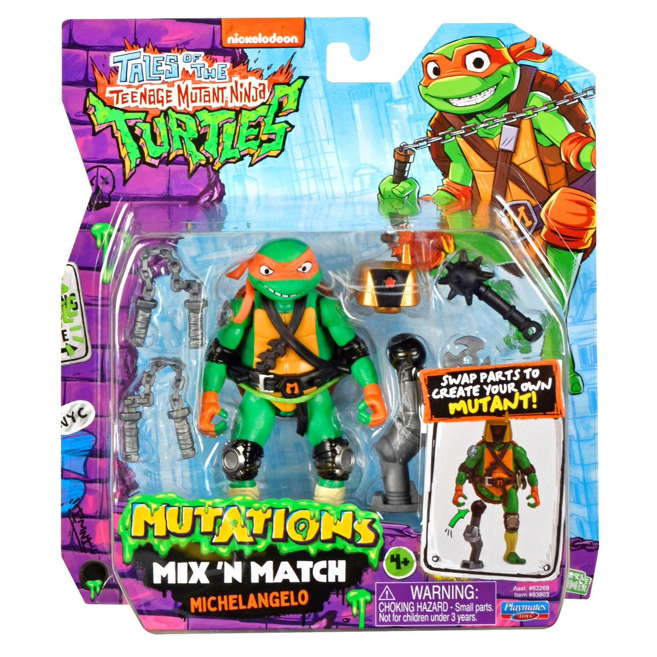 Image produit Les Aventures des Tortues Ninja Teenage Mutant Mix 'n Match figurine d'action Michelangelo 12 cm