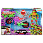 Image produit Les Aventures des Tortues Ninja – Figurine articulée avec véhicule Raphael & Purple Dragon 12 cm
