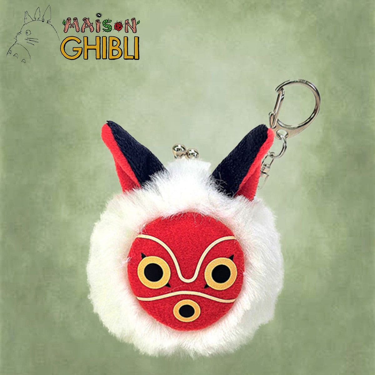Image produit Princesse Mononoké Funwari Mini Porte-monnaie en peluche Masque de San