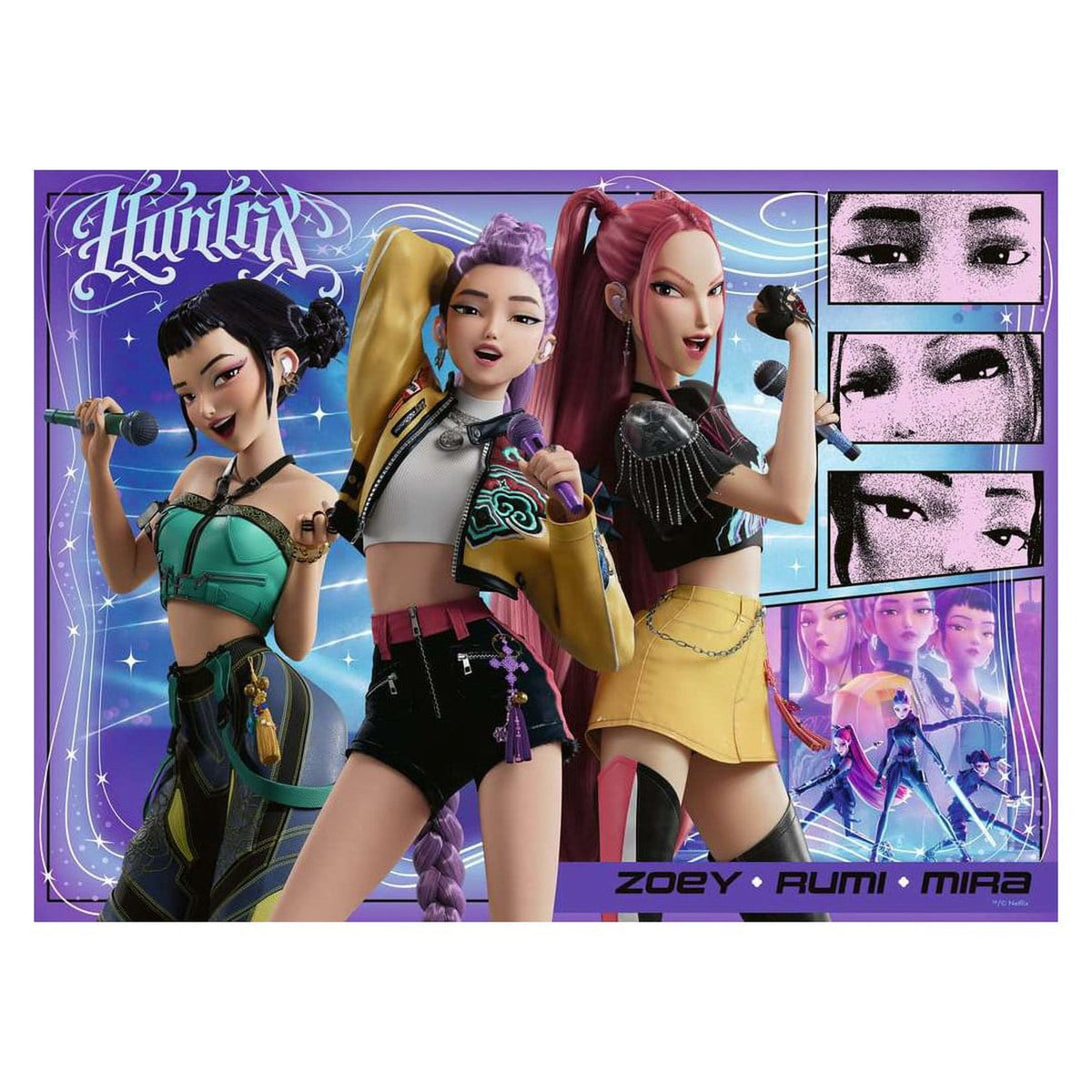 Image produit Puzzle pour enfants KPop Demon Hunters Happy fans, happy Honmoon! (100 pièces XXL)