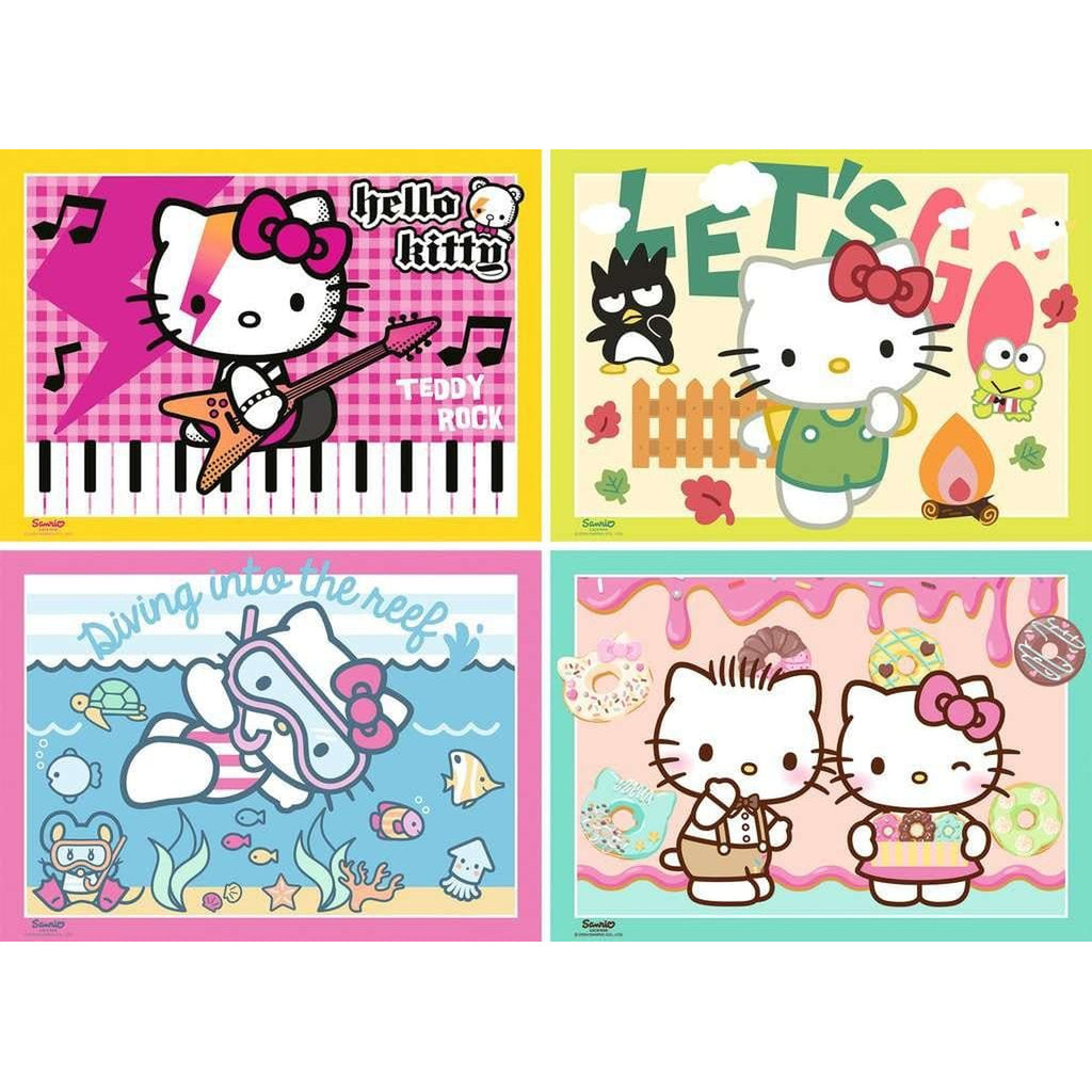 Image produit Puzzles Hello Kitty lot de 4 En avant, Hello Kitty ! (4x100 pièces)