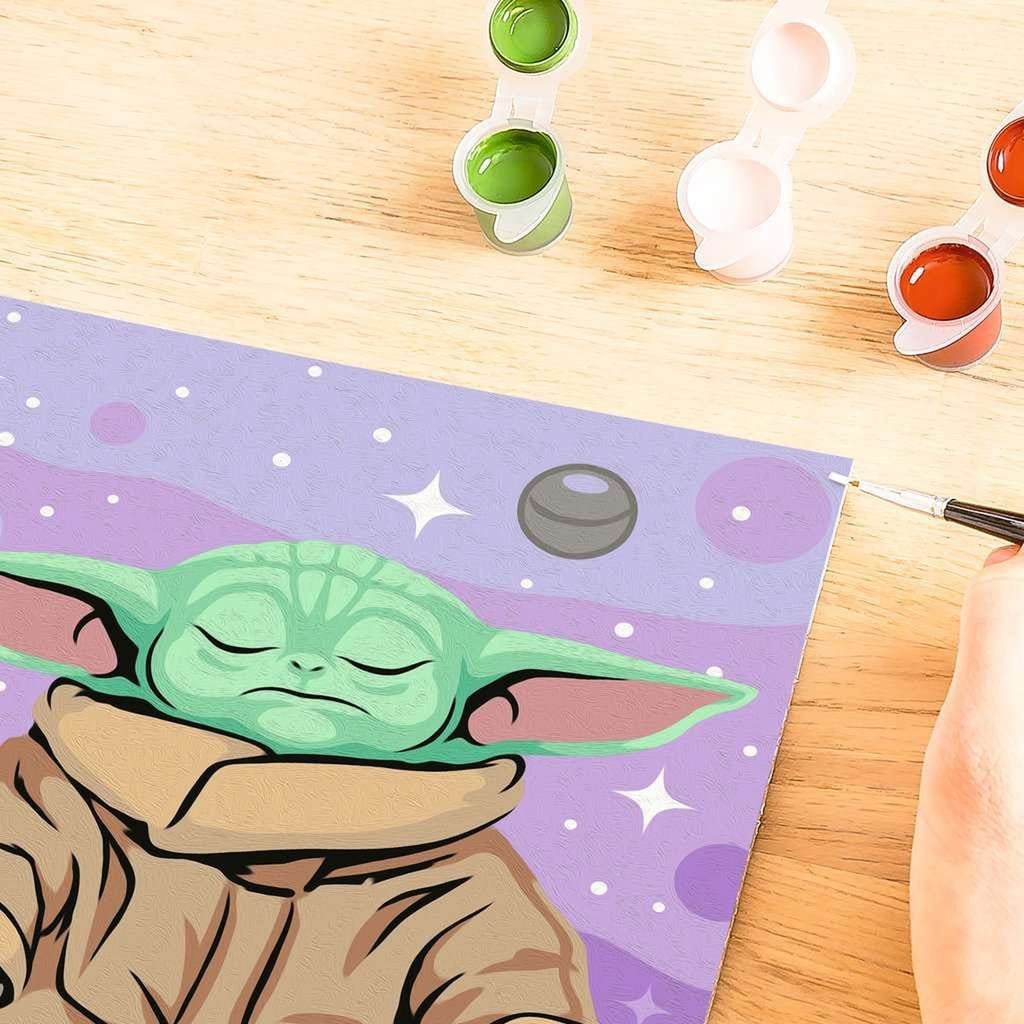 Image produit Star Wars : The Mandalorian CreArt peinture par numéros Grogu méditant