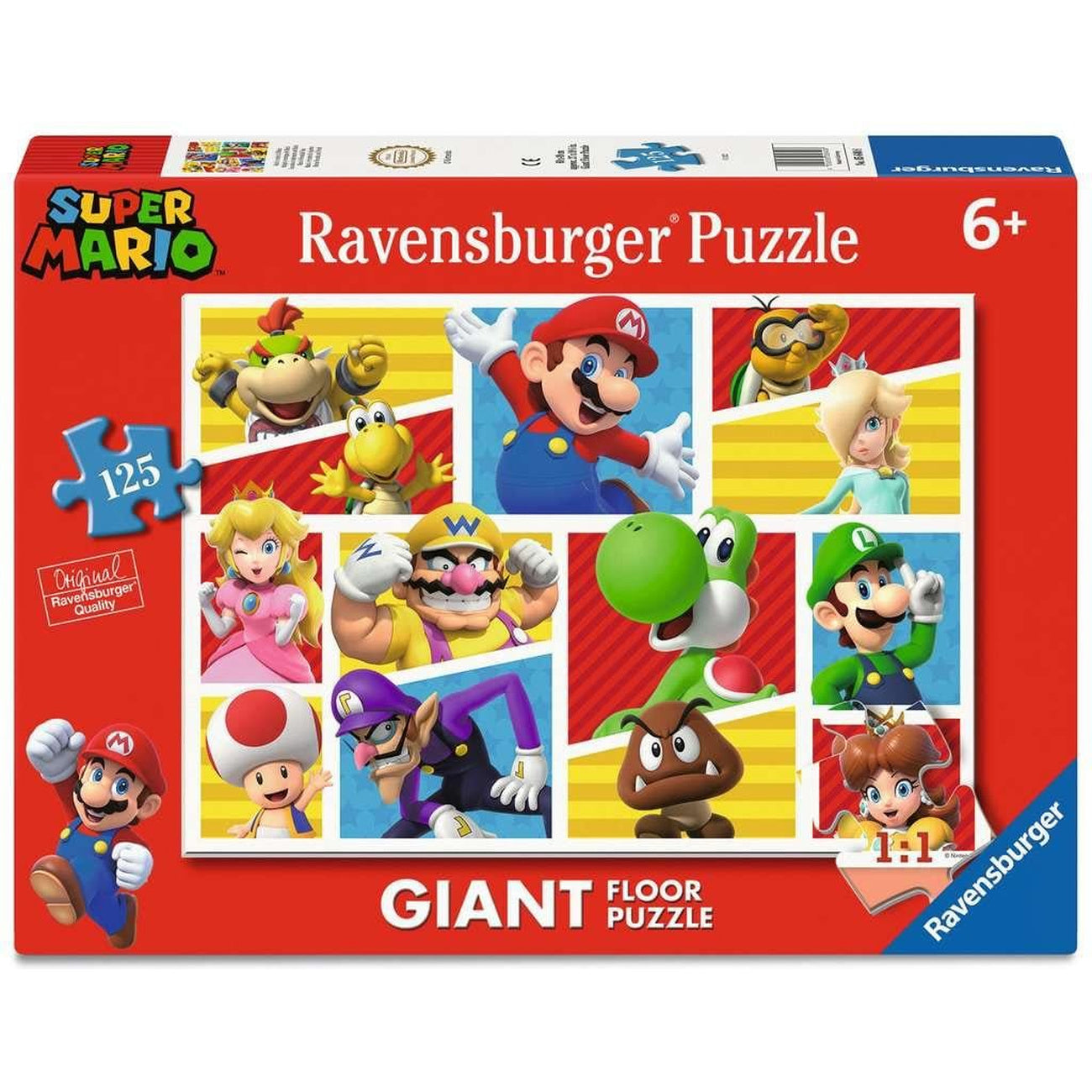 Image produit Super Mario Giant Floor Puzzle Amis et ennemis de Mario (125 pièces)