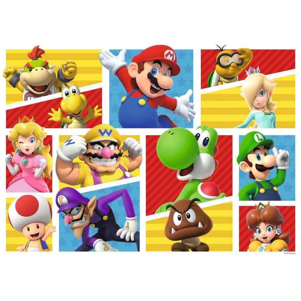 Image produit Super Mario Giant Floor Puzzle Amis et ennemis de Mario (125 pièces)