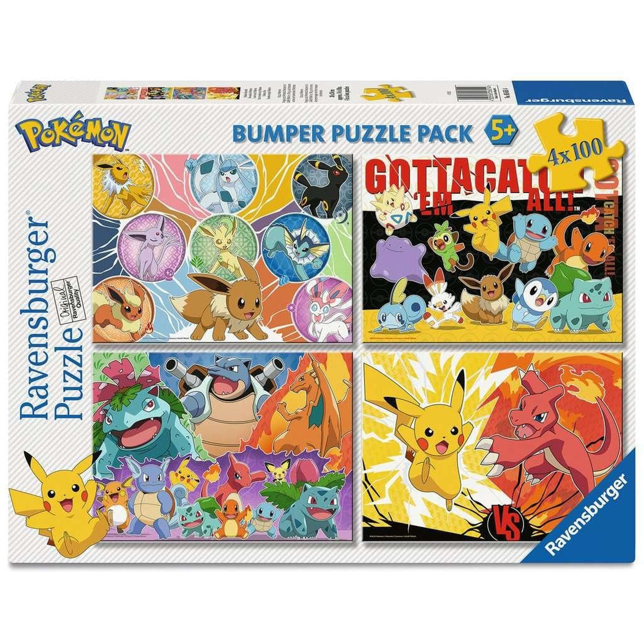 Image produit Pokémon Puzzles Pack de 4 Copains Pokémon (4x100 pièces)