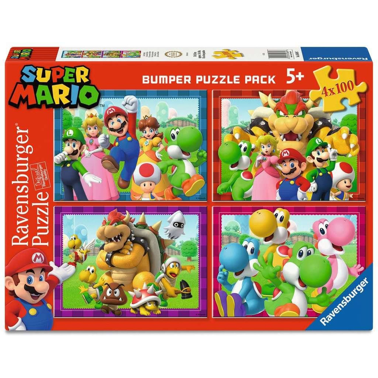 Image produit Super Mario Puzzles lot de 4 C’est l’heure de Mario ! (4x100 pièces)