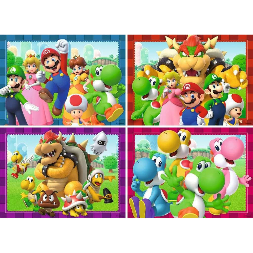 Image produit Super Mario Puzzles lot de 4 C’est l’heure de Mario ! (4x100 pièces)
