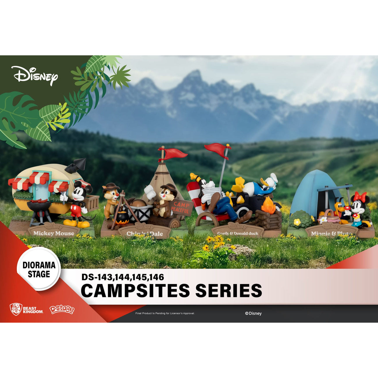 Image produit Disney D-Stage Campsite Series Diorama PVC Tic & Tac 10 cm