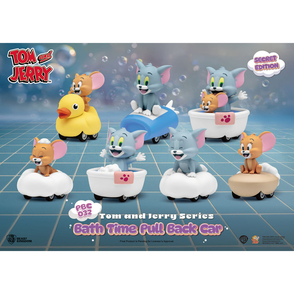 Image produit Tom & Jerry Pull Back Car Series Voitures à rétrofriction Bath Time Blind Box lot de 6