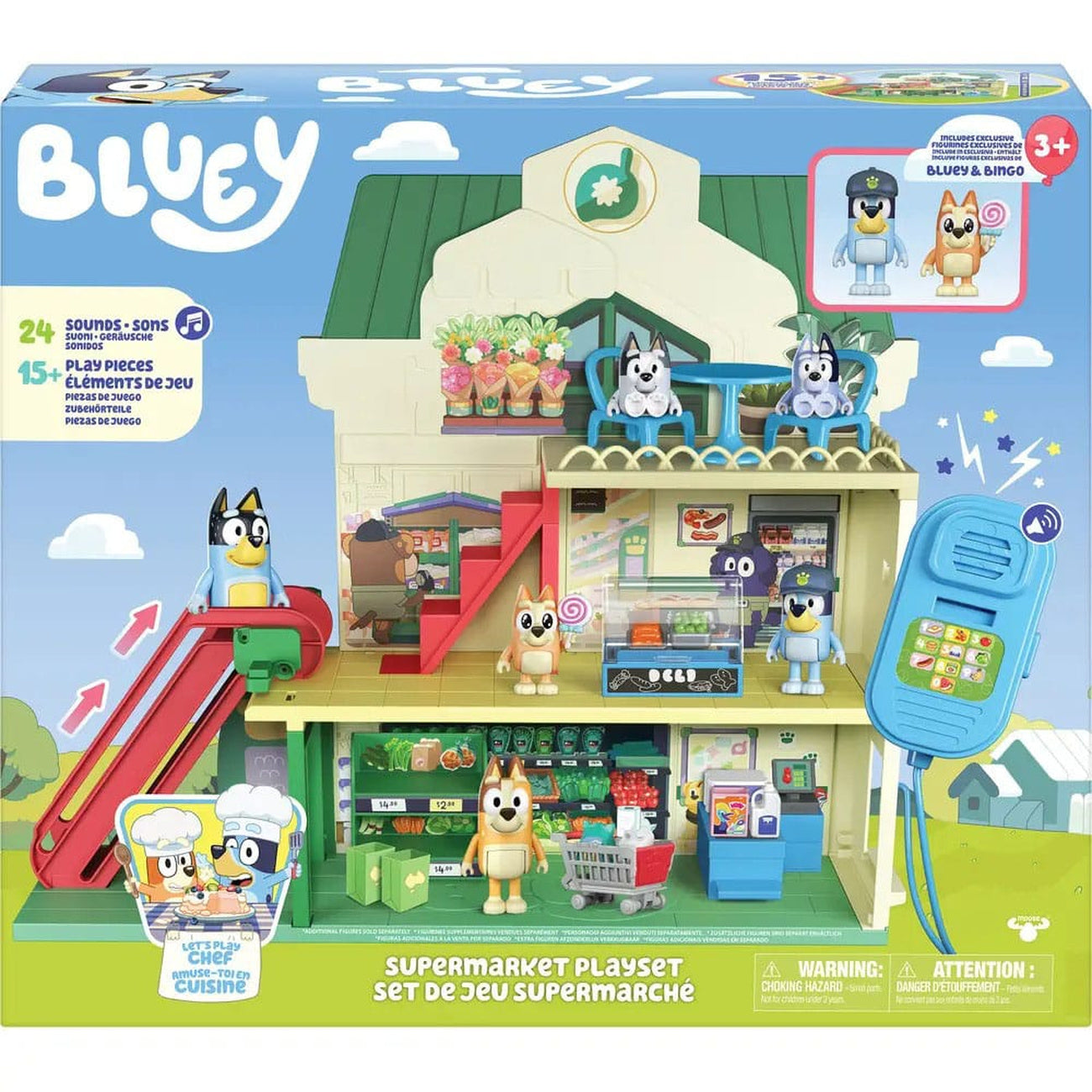Product image Bluey Mini Figures Playset Bluey Let's Play Chef Supermarket