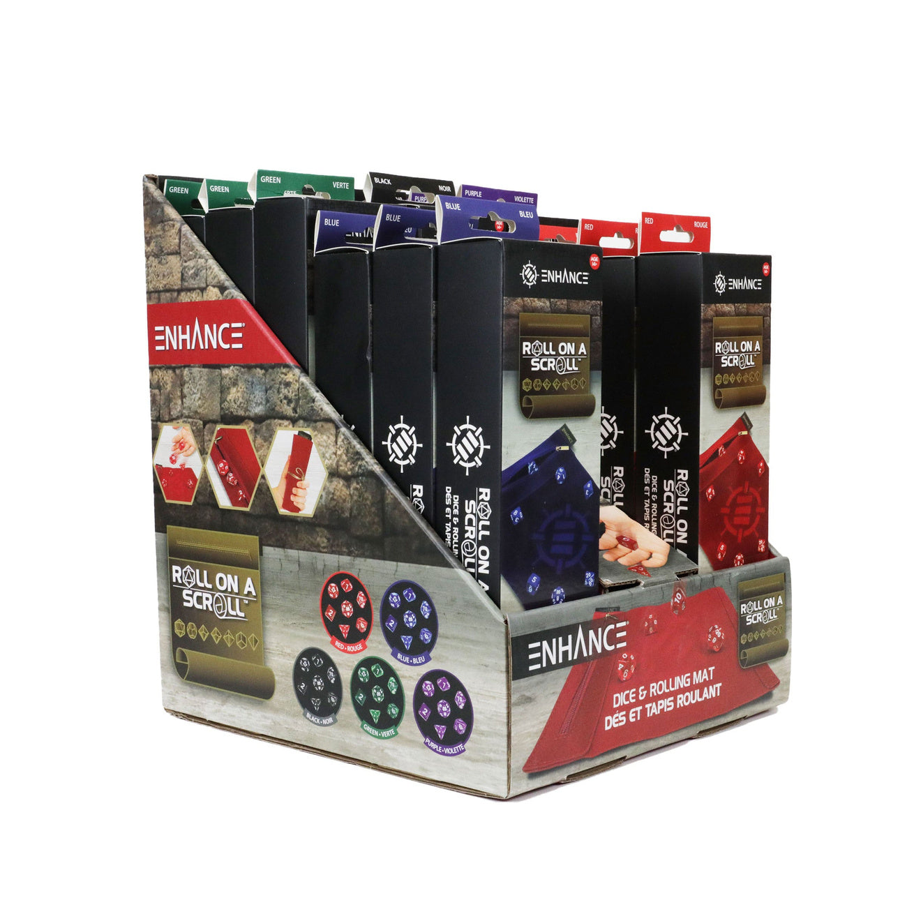 Image produit Enhance Tabletop Roll on a Scroll pochette à dés avec assortiment de dés (15)