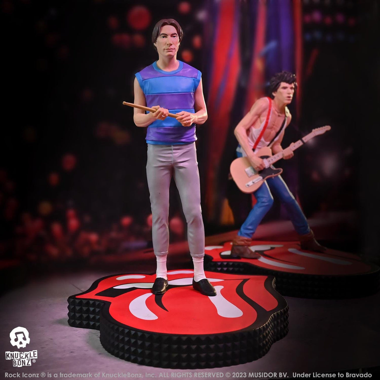 Image produit The Rolling Stones Rock Iconz Statue Charlie Watts (Tattoo You Tour 1981) 22 cm